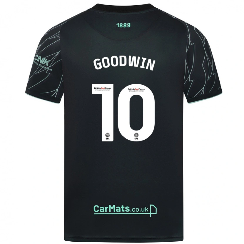 Danxen Kvinnor Isobel Goodwin #10 Svart Grön Bortatröja Matchtröjor 2024/25 Tröjor T-Tröja