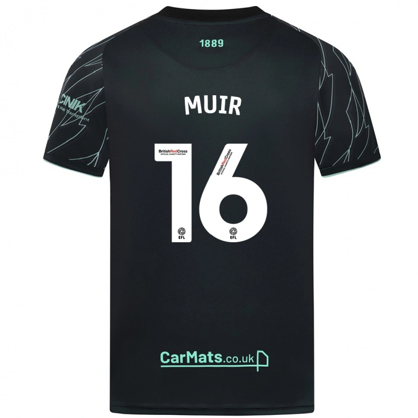 Danxen Kvinnor Chene Muir #16 Svart Grön Bortatröja Matchtröjor 2024/25 Tröjor T-Tröja