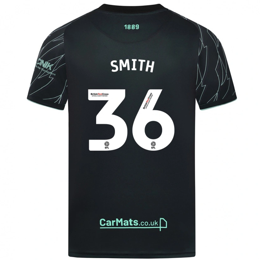 Danxen Kvinnor Joshua Smith #36 Svart Grön Bortatröja Matchtröjor 2024/25 Tröjor T-Tröja