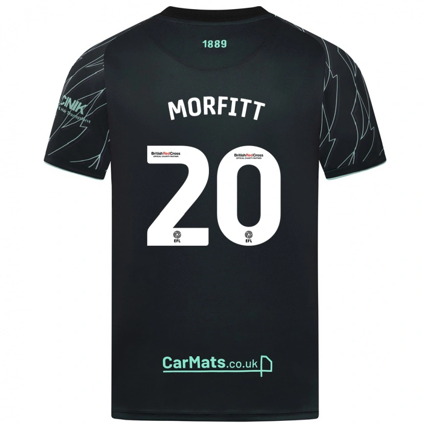 Danxen Kvinnor Izzy Morfitt #20 Svart Grön Bortatröja Matchtröjor 2024/25 Tröjor T-Tröja