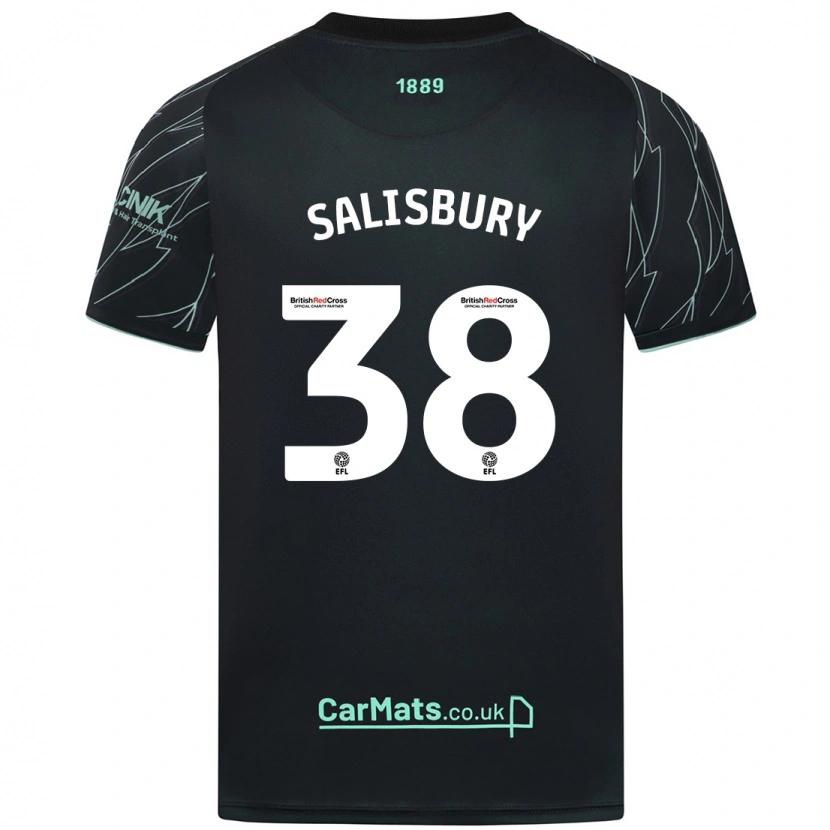 Danxen Kvinnor Chloe Salisbury #38 Svart Grön Bortatröja Matchtröjor 2024/25 Tröjor T-Tröja