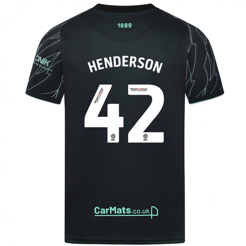 Danxen Kvinnor Peyton Henderson #42 Svart Grön Bortatröja Matchtröjor 2024/25 Tröjor T-Tröja