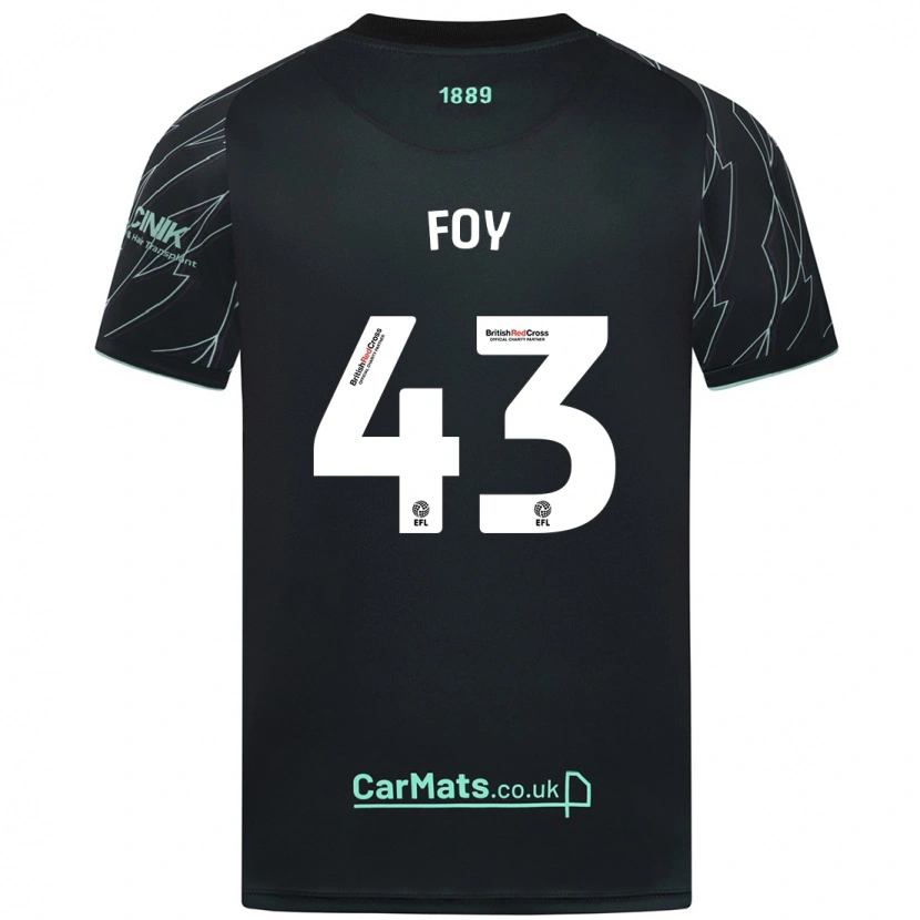 Danxen Kvinnor Gus Foy #43 Svart Grön Bortatröja Matchtröjor 2024/25 Tröjor T-Tröja