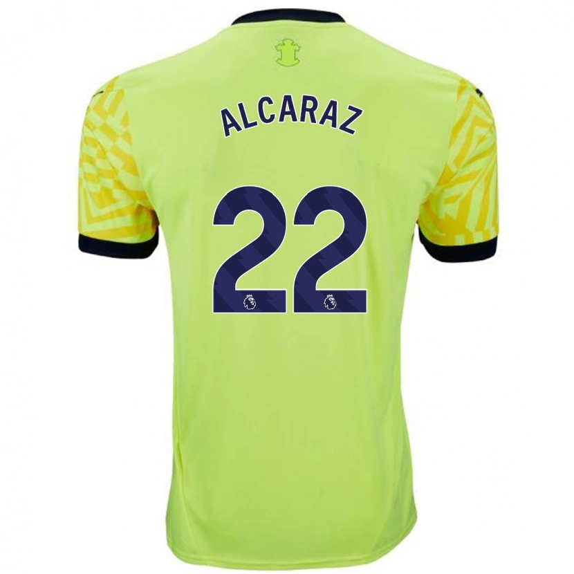 Danxen Kvinnor Carlos Alcaraz #22 Gul Bortatröja Matchtröjor 2024/25 Tröjor T-Tröja