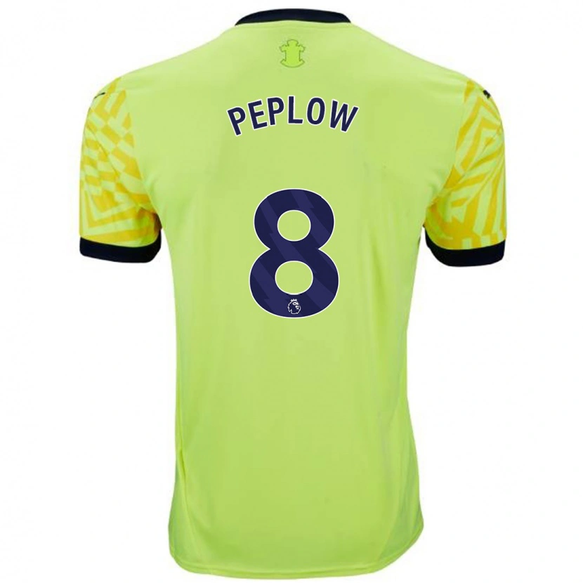 Danxen Kvinnor Chloe Peplow #8 Gul Bortatröja Matchtröjor 2024/25 Tröjor T-Tröja