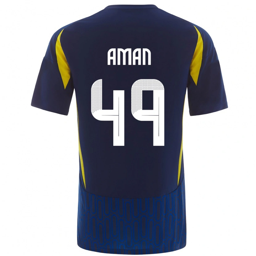 Danxen Kvinnor Awad Aman #49 Blågul Bortatröja Matchtröjor 2024/25 Tröjor T-Tröja