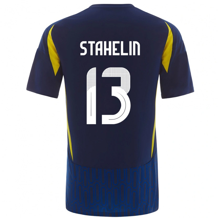 Danxen Kvinnor Izabela Stahelin #13 Blågul Bortatröja Matchtröjor 2024/25 Tröjor T-Tröja