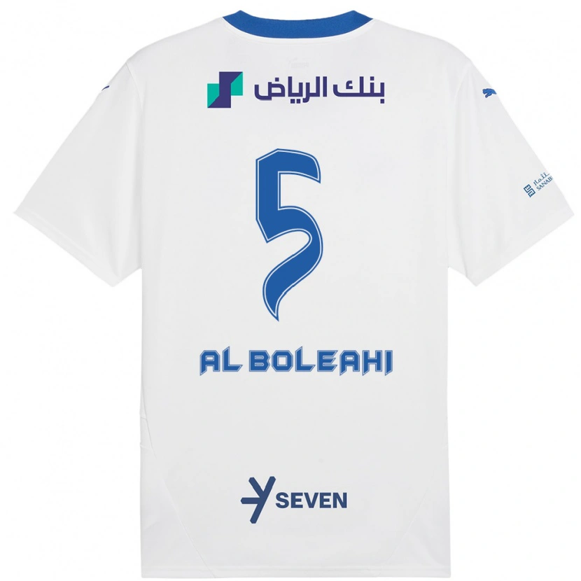 Danxen Kvinnor Ali Al-Bulayhi #5 Vit Blå Bortatröja Matchtröjor 2024/25 Tröjor T-Tröja