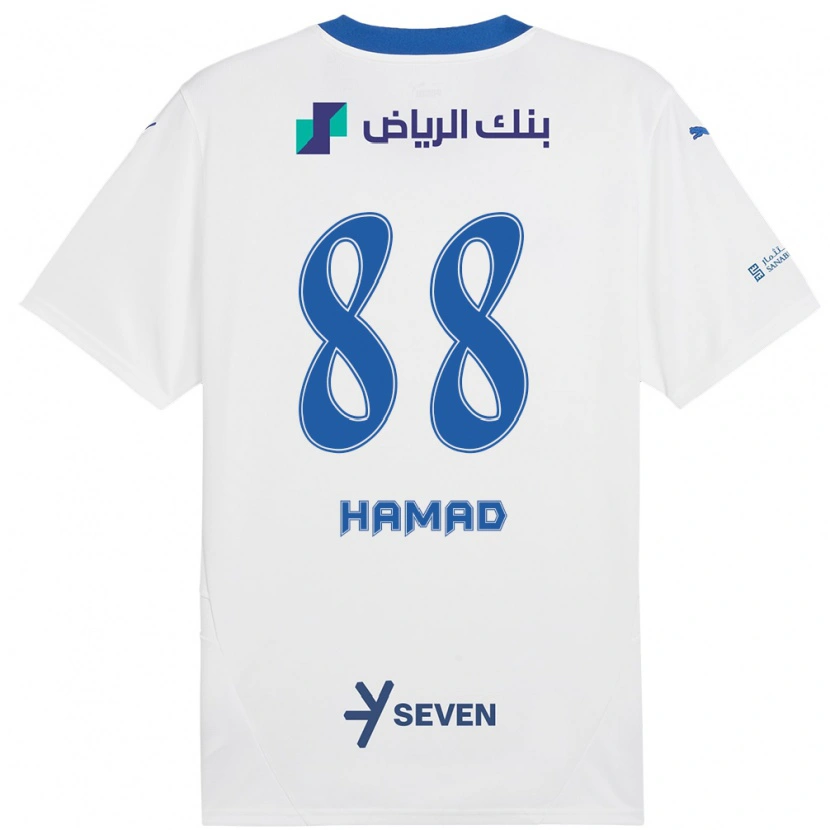 Danxen Kvinnor Hamad Al-Yami #88 Vit Blå Bortatröja Matchtröjor 2024/25 Tröjor T-Tröja