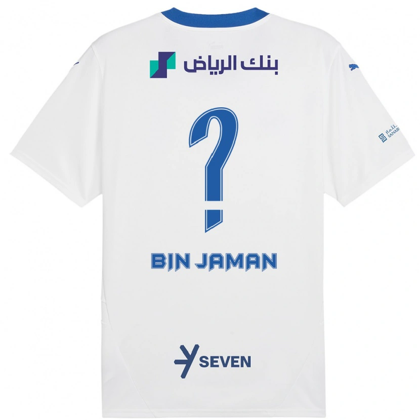 Danxen Kvinnor Rakan Bin Jaman #0 Vit Blå Bortatröja Matchtröjor 2024/25 Tröjor T-Tröja