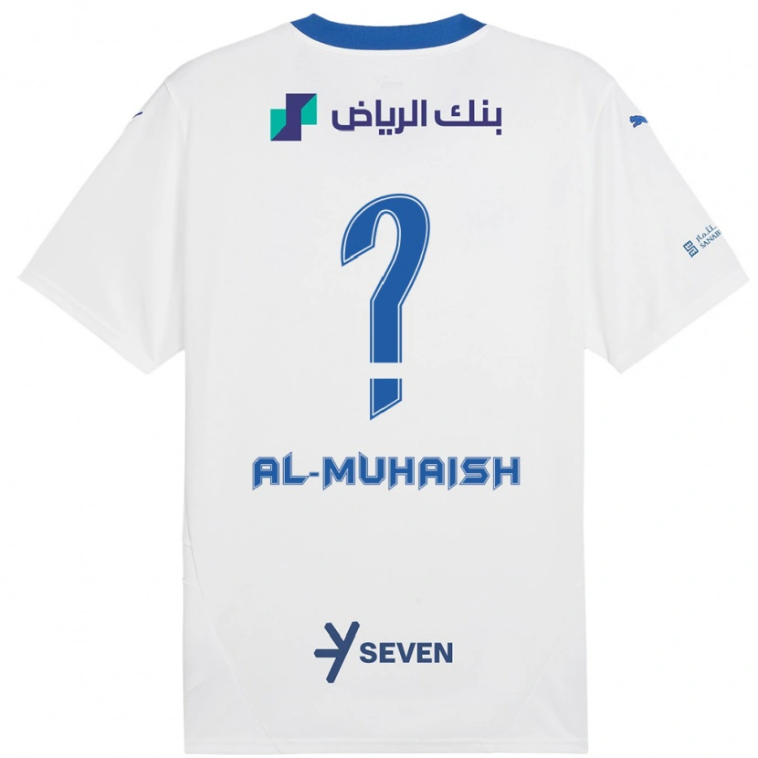 Danxen Kvinnor Mohammed Al-Muhaish #0 Vit Blå Bortatröja Matchtröjor 2024/25 Tröjor T-Tröja