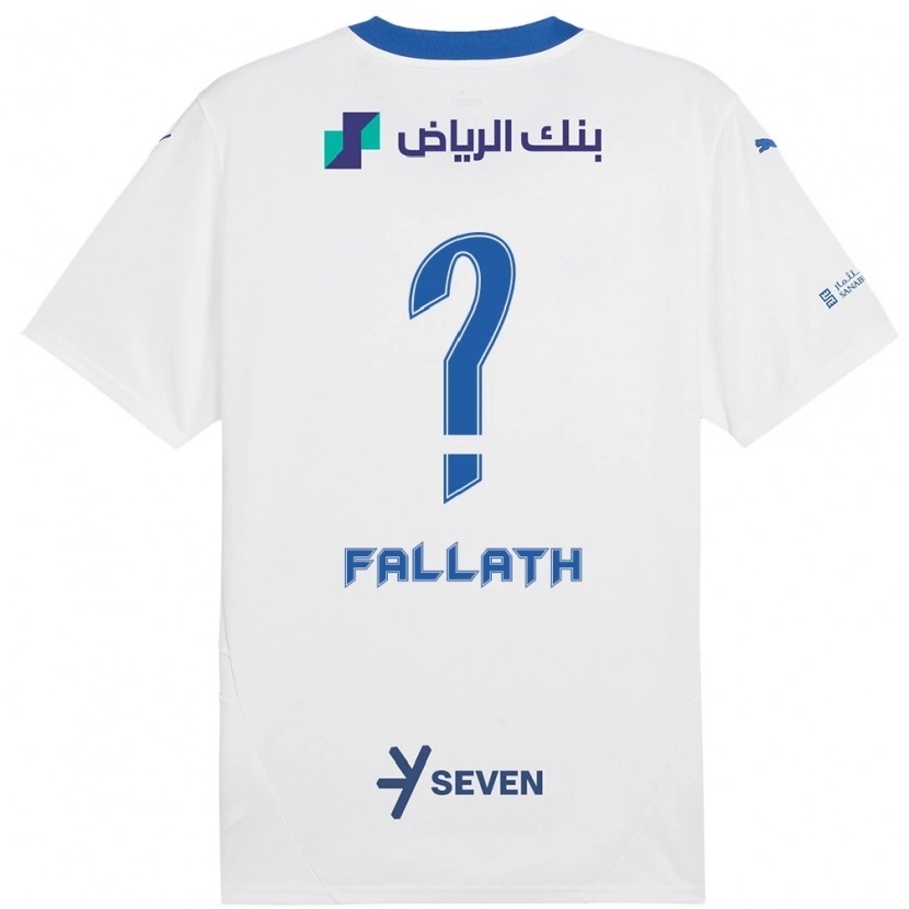 Danxen Kvinnor Fahad Fallath #0 Vit Blå Bortatröja Matchtröjor 2024/25 Tröjor T-Tröja