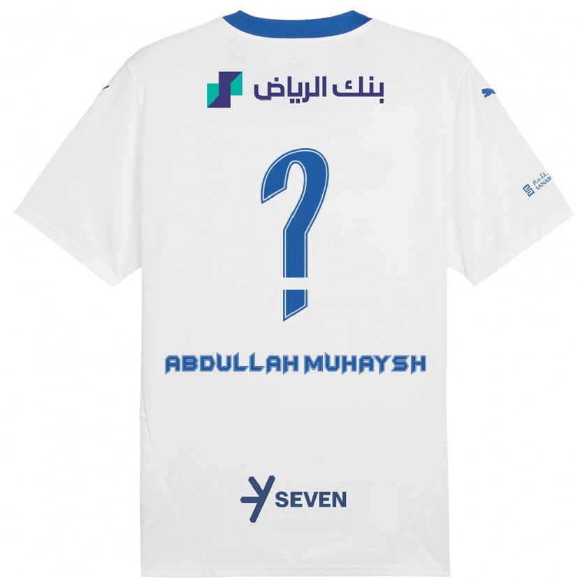 Danxen Kvinnor Mohammed Abdullah Muhaysh #0 Vit Blå Bortatröja Matchtröjor 2024/25 Tröjor T-Tröja