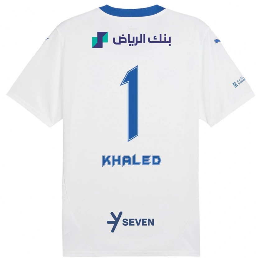 Danxen Kvinnor Nawal Khaled #1 Vit Blå Bortatröja Matchtröjor 2024/25 Tröjor T-Tröja