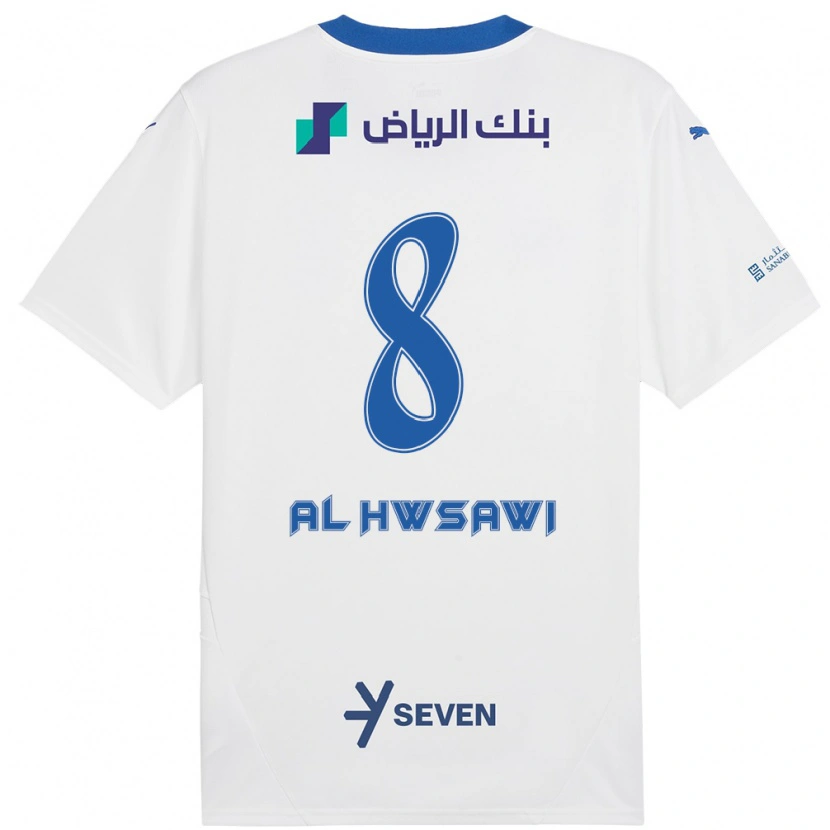 Danxen Kvinnor Al Bandari Al-Hwsawi #8 Vit Blå Bortatröja Matchtröjor 2024/25 Tröjor T-Tröja