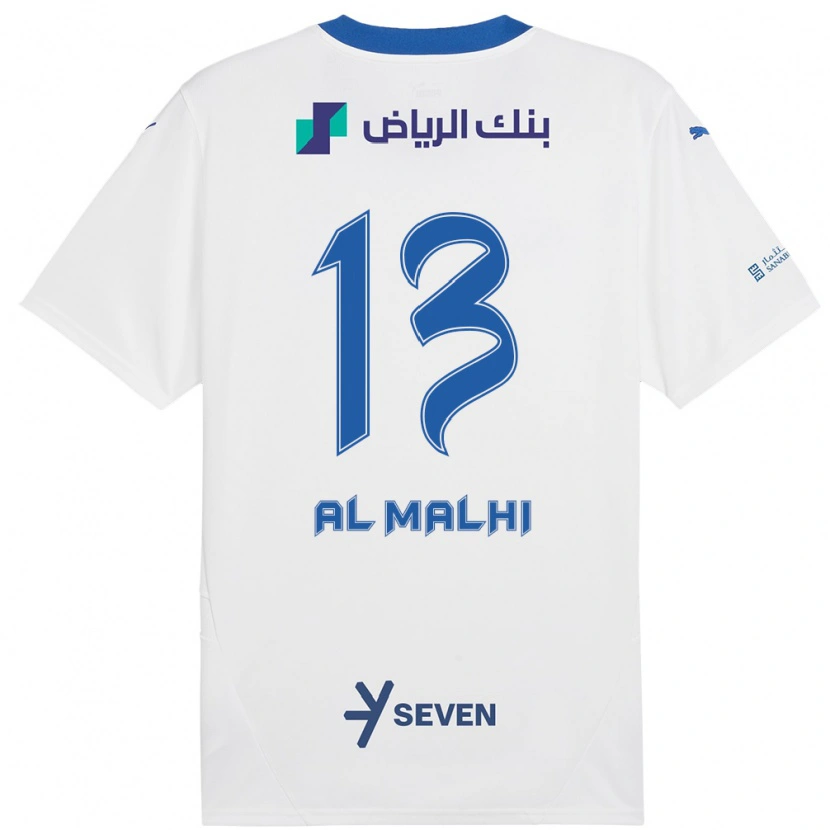 Danxen Kvinnor Al Muhra Al-Malhi #13 Vit Blå Bortatröja Matchtröjor 2024/25 Tröjor T-Tröja