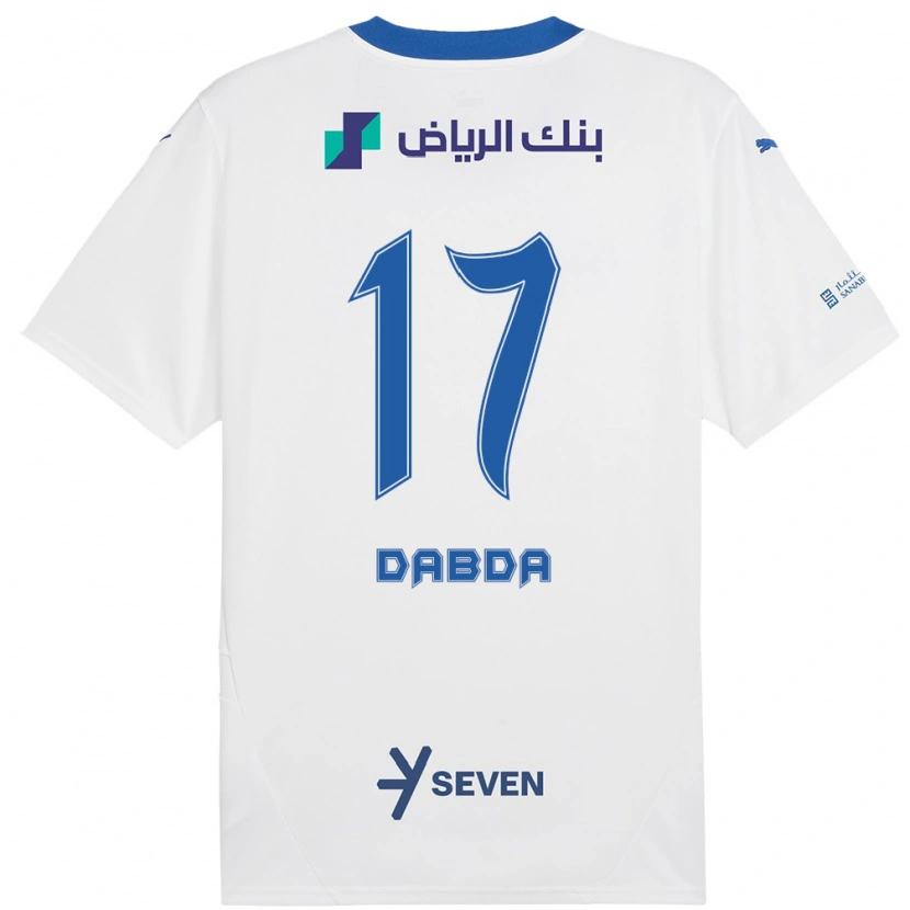Danxen Kvinnor Claudia Dabda #17 Vit Blå Bortatröja Matchtröjor 2024/25 Tröjor T-Tröja