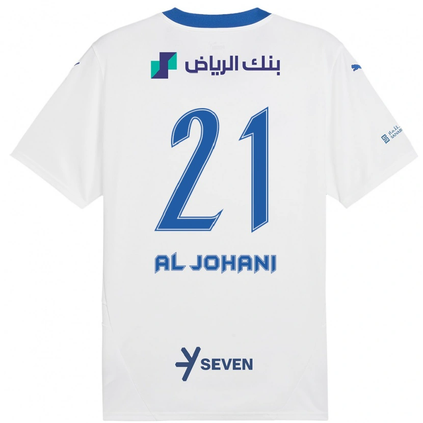 Danxen Kvinnor Joury Al-Johani #21 Vit Blå Bortatröja Matchtröjor 2024/25 Tröjor T-Tröja