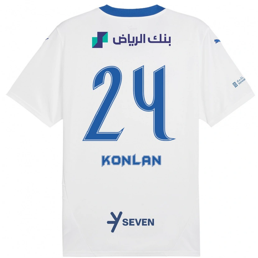 Danxen Kvinnor Cynthia Konlan #24 Vit Blå Bortatröja Matchtröjor 2024/25 Tröjor T-Tröja