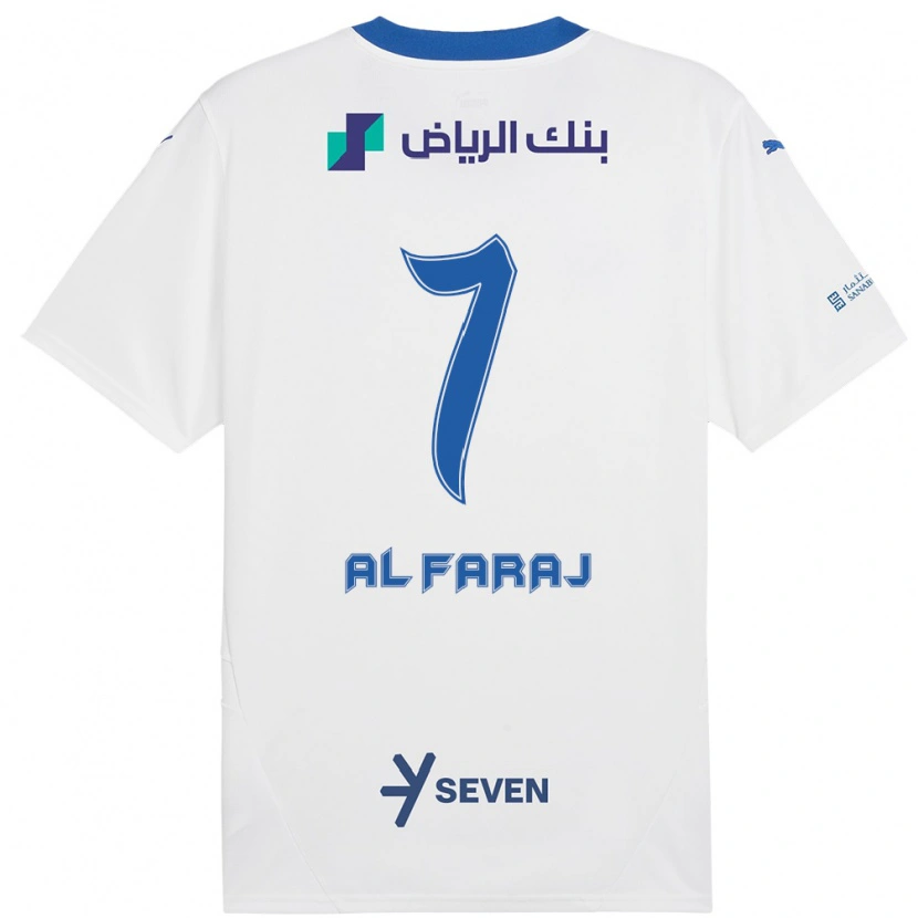 Danxen Kvinnor Salman Al-Faraj #7 Vit Blå Bortatröja Matchtröjor 2024/25 Tröjor T-Tröja