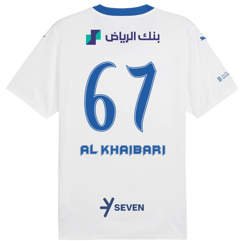 Danxen Kvinnor Mohammed Al-Khaibari #67 Vit Blå Bortatröja Matchtröjor 2024/25 Tröjor T-Tröja