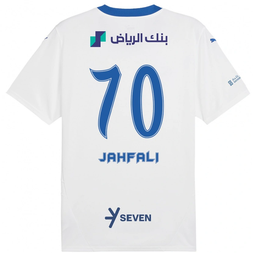 Danxen Kvinnor Mohammed Jahfali #70 Vit Blå Bortatröja Matchtröjor 2024/25 Tröjor T-Tröja