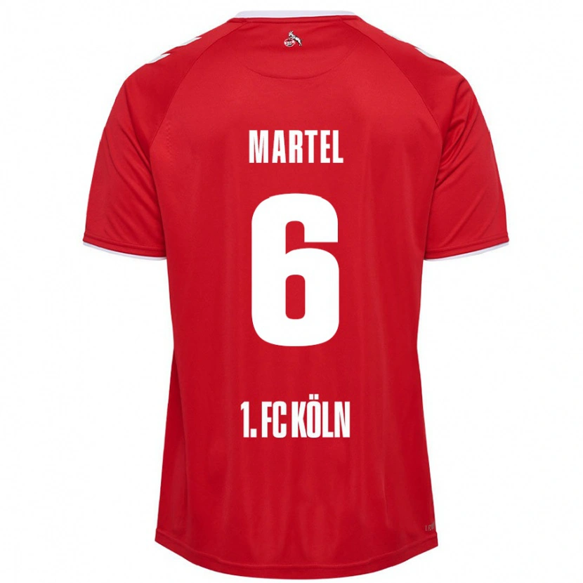 Danxen Kvinnor Eric Martel #6 Röd Vit Bortatröja Matchtröjor 2024/25 Tröjor T-Tröja