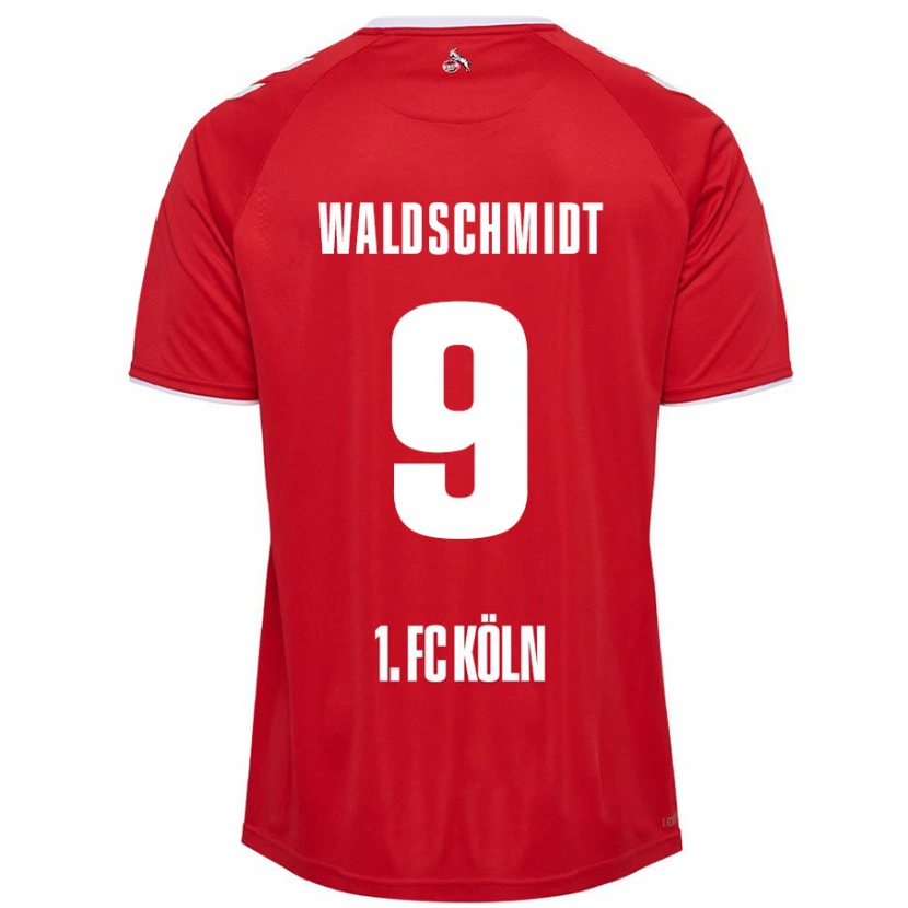 Danxen Kvinnor Luca Waldschmidt #9 Röd Vit Bortatröja Matchtröjor 2024/25 Tröjor T-Tröja