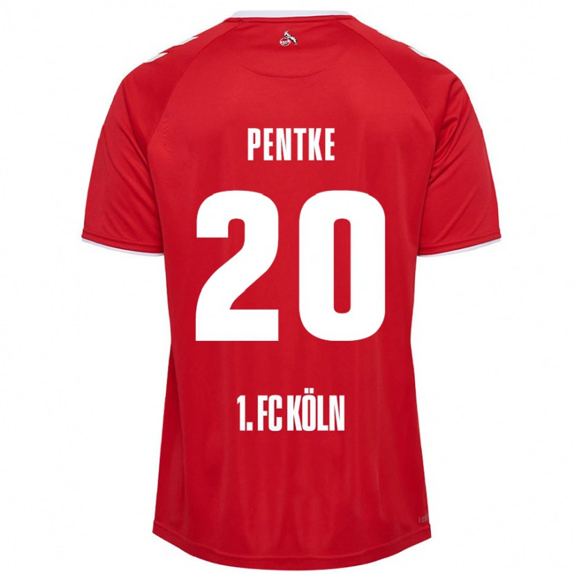 Danxen Kvinnor Philipp Pentke #20 Röd Vit Bortatröja Matchtröjor 2024/25 Tröjor T-Tröja