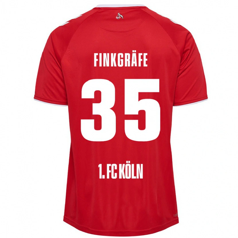 Danxen Kvinnor Max Finkgräfe #35 Röd Vit Bortatröja Matchtröjor 2024/25 Tröjor T-Tröja