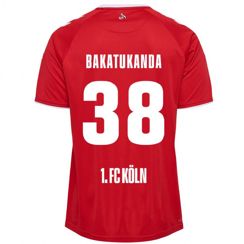 Danxen Kvinnor Elias Bakatukanda #38 Röd Vit Bortatröja Matchtröjor 2024/25 Tröjor T-Tröja