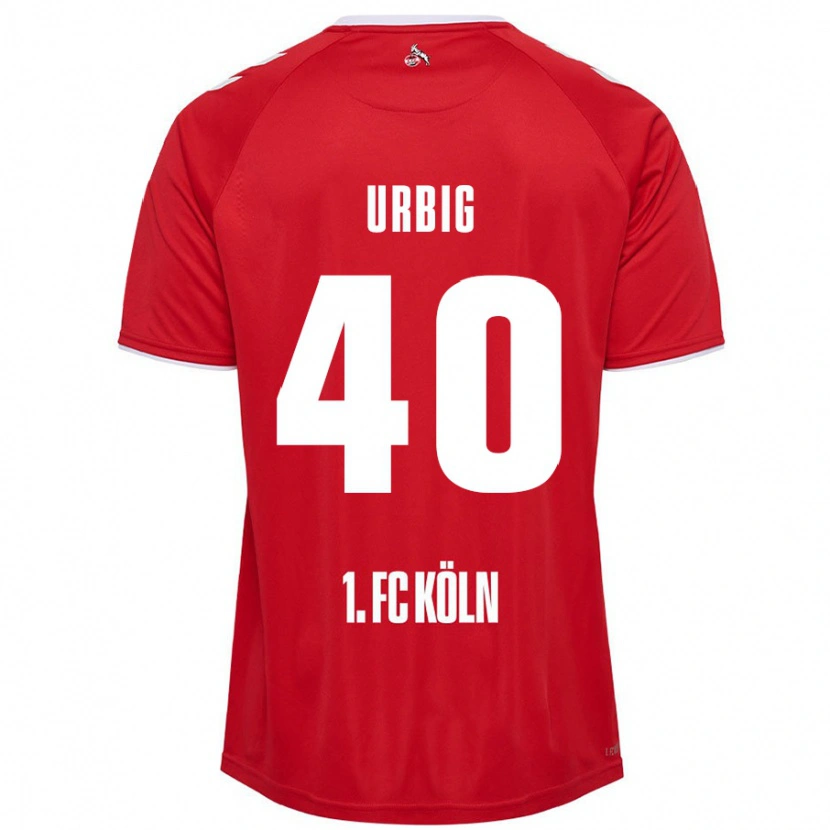 Danxen Kvinnor Jonas Urbig #40 Röd Vit Bortatröja Matchtröjor 2024/25 Tröjor T-Tröja