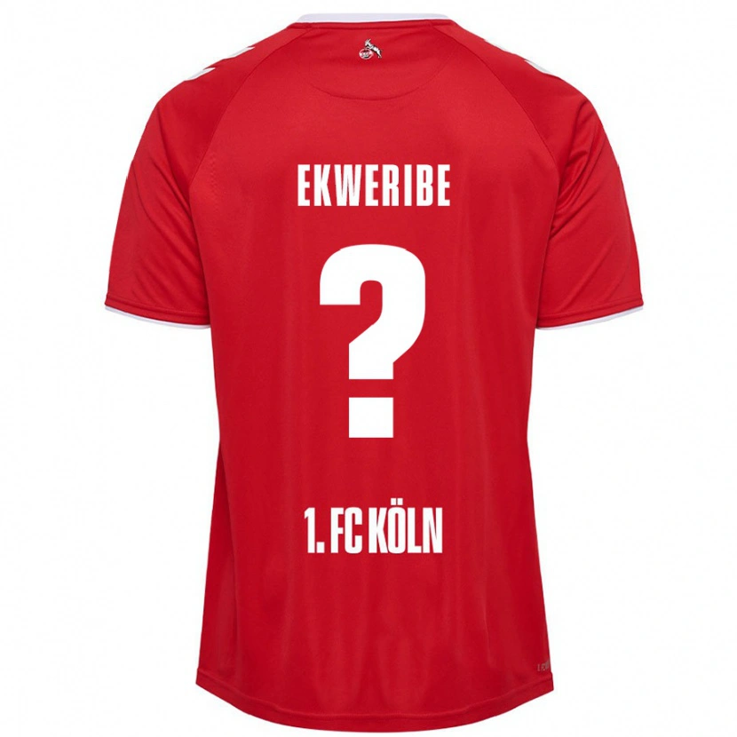 Danxen Kvinnor Kevin Ekweribe #0 Röd Vit Bortatröja Matchtröjor 2024/25 Tröjor T-Tröja