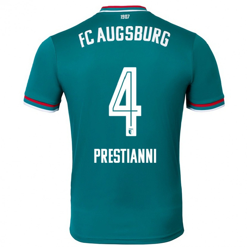 Danxen Kvinnor Luis Prestianni #4 Mörkgrön Bortatröja Matchtröjor 2024/25 Tröjor T-Tröja