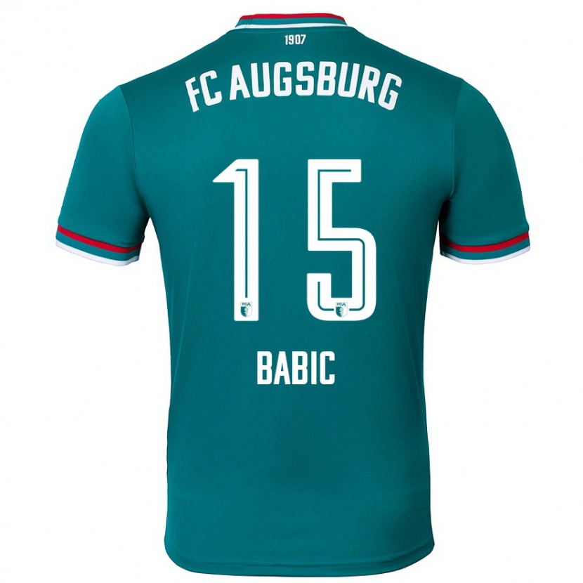 Danxen Kvinnor David Babic #15 Mörkgrön Bortatröja Matchtröjor 2024/25 Tröjor T-Tröja