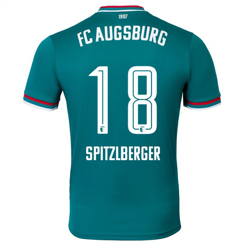 Danxen Kvinnor Jordan Spitzlberger #18 Mörkgrön Bortatröja Matchtröjor 2024/25 Tröjor T-Tröja