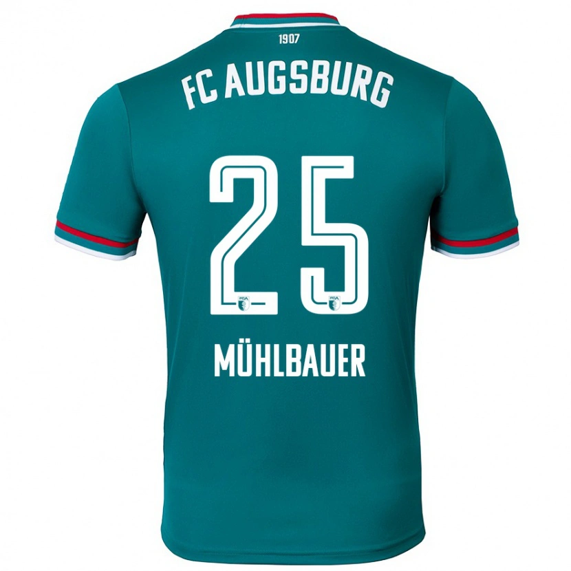 Danxen Kvinnor Simon Mühlbauer #25 Mörkgrön Bortatröja Matchtröjor 2024/25 Tröjor T-Tröja