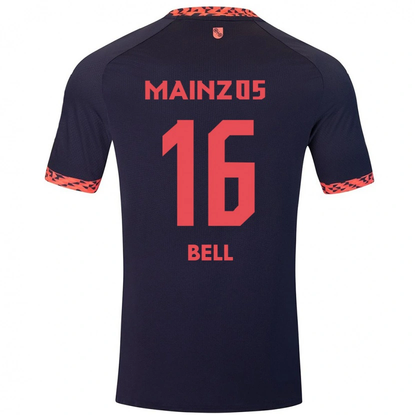 Danxen Kvinnor Stefan Bell #16 Blå Korallröd Bortatröja Matchtröjor 2024/25 Tröjor T-Tröja