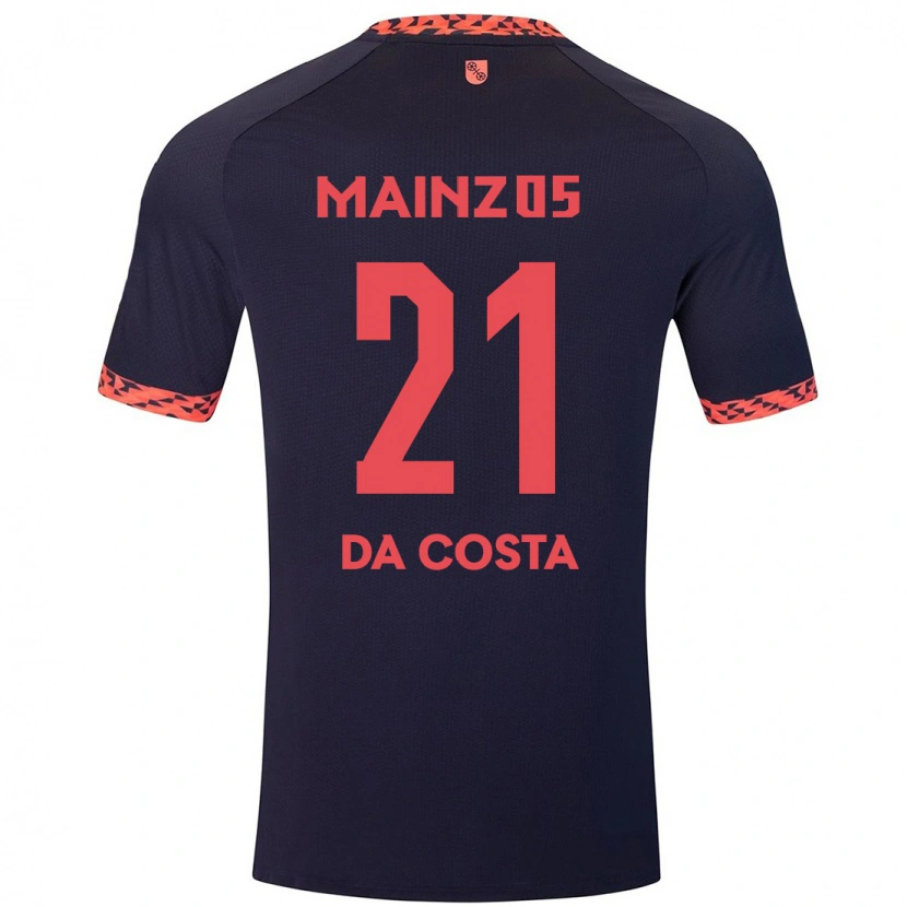 Danxen Kvinnor Danny Da Costa #21 Blå Korallröd Bortatröja Matchtröjor 2024/25 Tröjor T-Tröja