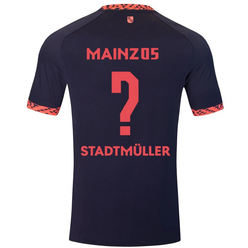 Danxen Kvinnor Elias Stadtmüller #0 Blå Korallröd Bortatröja Matchtröjor 2024/25 Tröjor T-Tröja