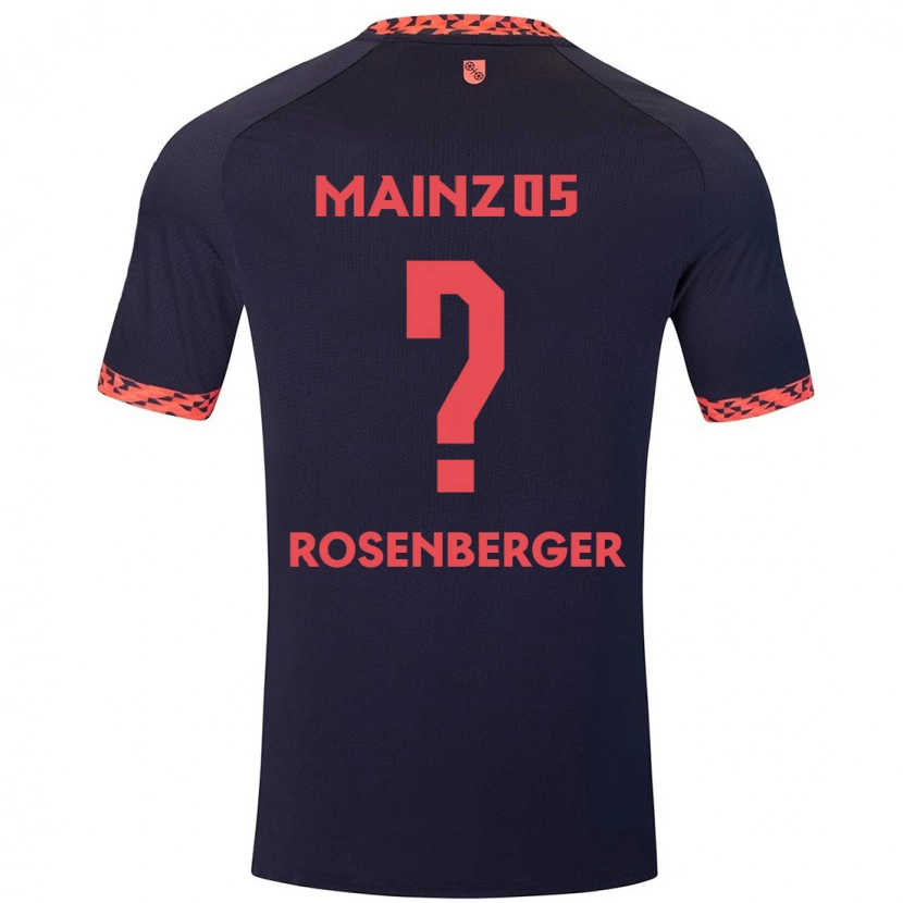 Danxen Kvinnor Chris Rosenberger #0 Blå Korallröd Bortatröja Matchtröjor 2024/25 Tröjor T-Tröja