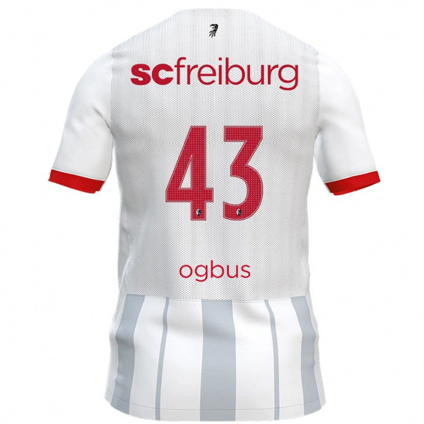 Danxen Kvinnor Bruno Ogbus #43 Vit Grå Bortatröja Matchtröjor 2024/25 Tröjor T-Tröja