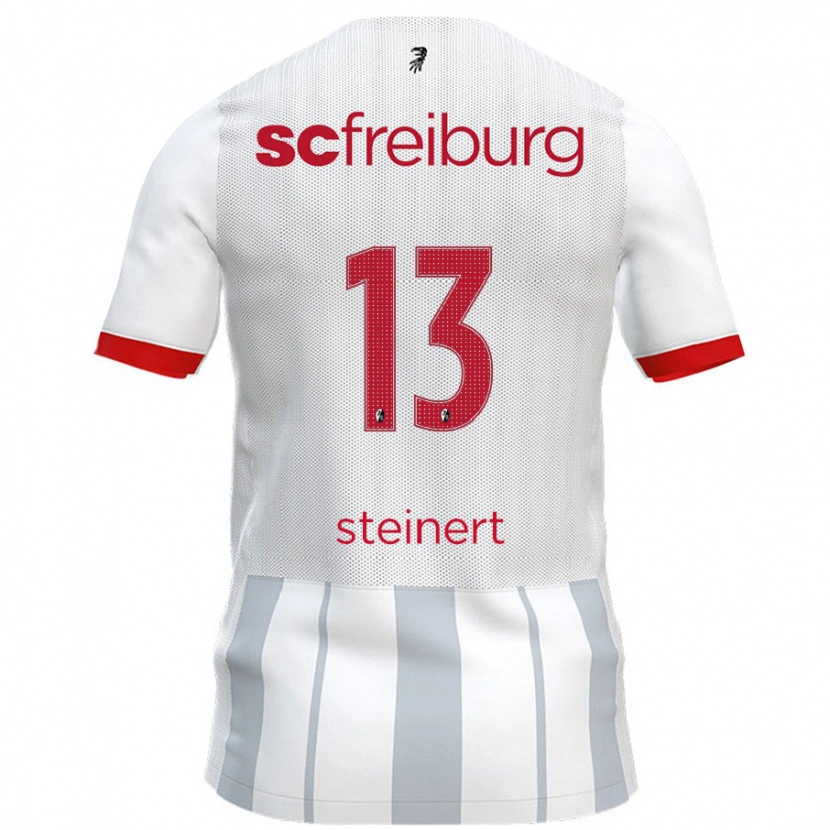 Danxen Kvinnor Judith Steinert #13 Vit Grå Bortatröja Matchtröjor 2024/25 Tröjor T-Tröja