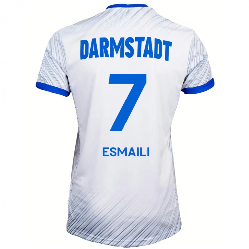 Danxen Kvinnor Ali Esmaili #7 Vit Blå Bortatröja Matchtröjor 2024/25 Tröjor T-Tröja