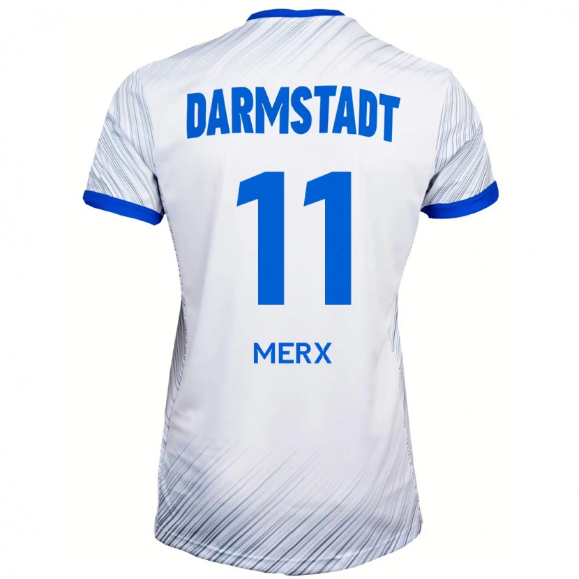 Danxen Kvinnor Manolo Merx #11 Vit Blå Bortatröja Matchtröjor 2024/25 Tröjor T-Tröja