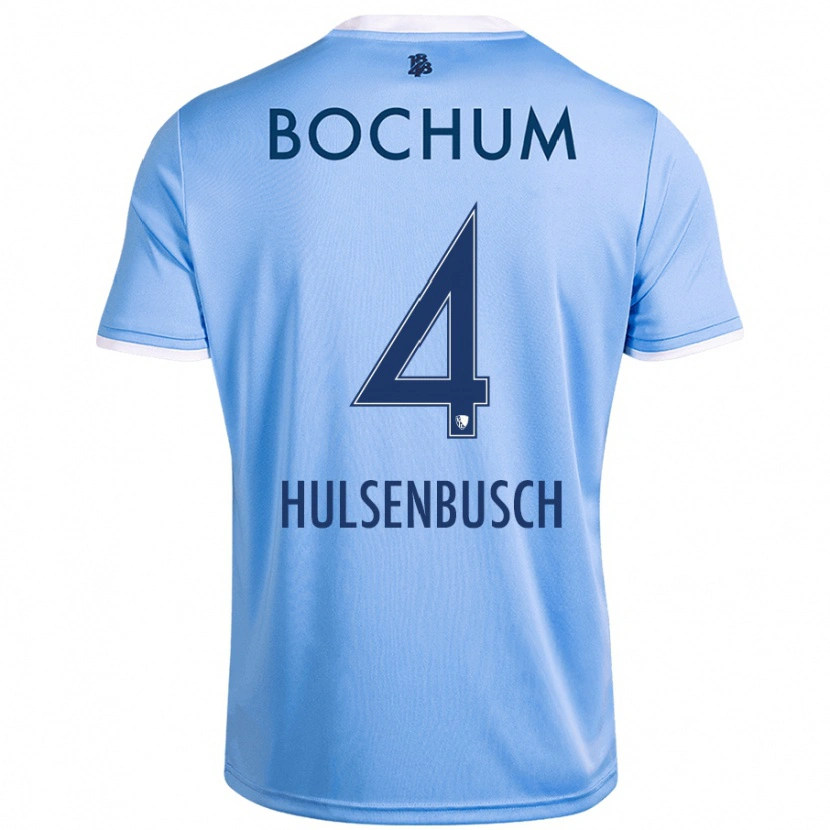 Danxen Kvinnor Daniel Hülsenbusch #4 Himmelsblå Bortatröja Matchtröjor 2024/25 Tröjor T-Tröja