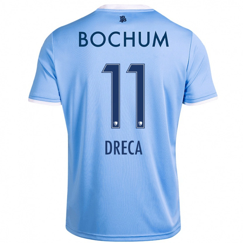Danxen Kvinnor Benjamin Dreca #11 Himmelsblå Bortatröja Matchtröjor 2024/25 Tröjor T-Tröja
