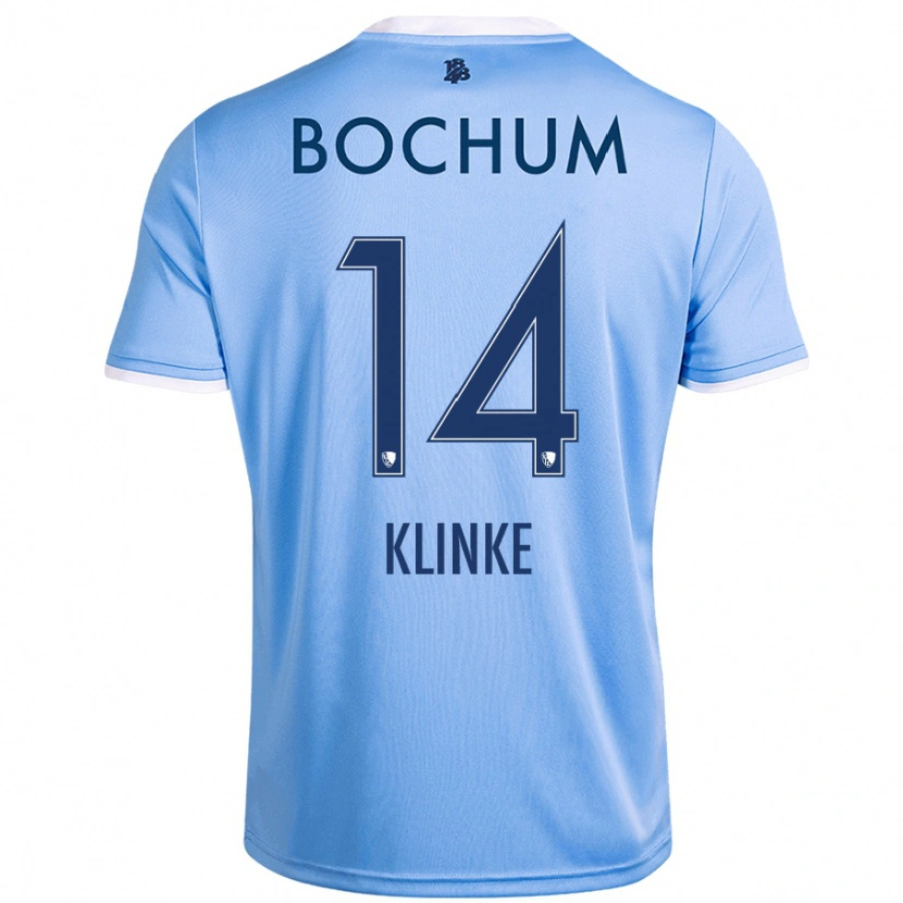 Danxen Kvinnor Niklas Klinke #14 Himmelsblå Bortatröja Matchtröjor 2024/25 Tröjor T-Tröja