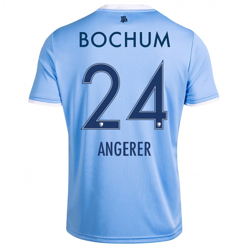 Danxen Kvinnor Alina Angerer #24 Himmelsblå Bortatröja Matchtröjor 2024/25 Tröjor T-Tröja