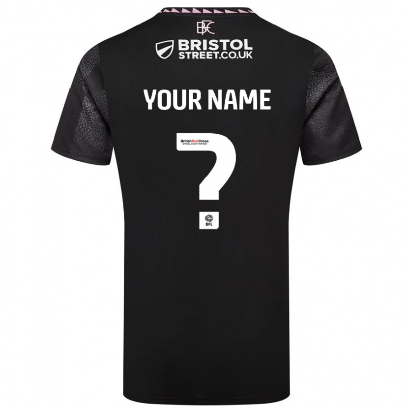Danxen Kvinnor Ditt Namn #0 Svart Bortatröja Matchtröjor 2024/25 Tröjor T-Tröja